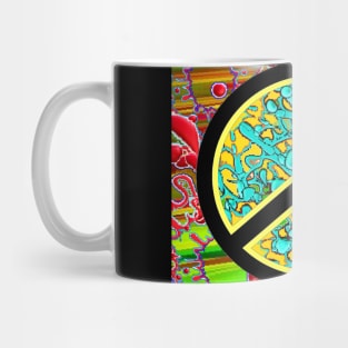 pop art peace graphic art Mug